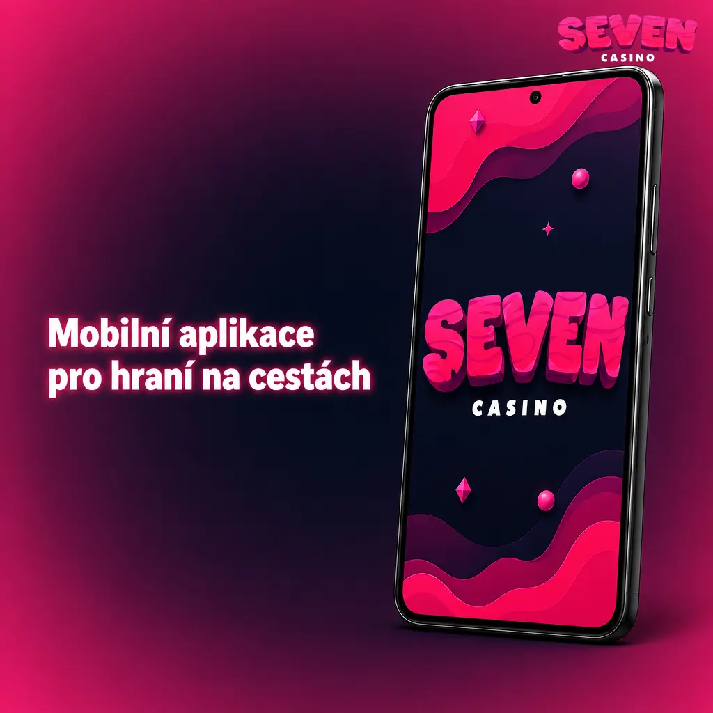 Mobilní aplikace Seven casino na chytrém telefonu pro rychlé a bezpečné hraní na cestách.