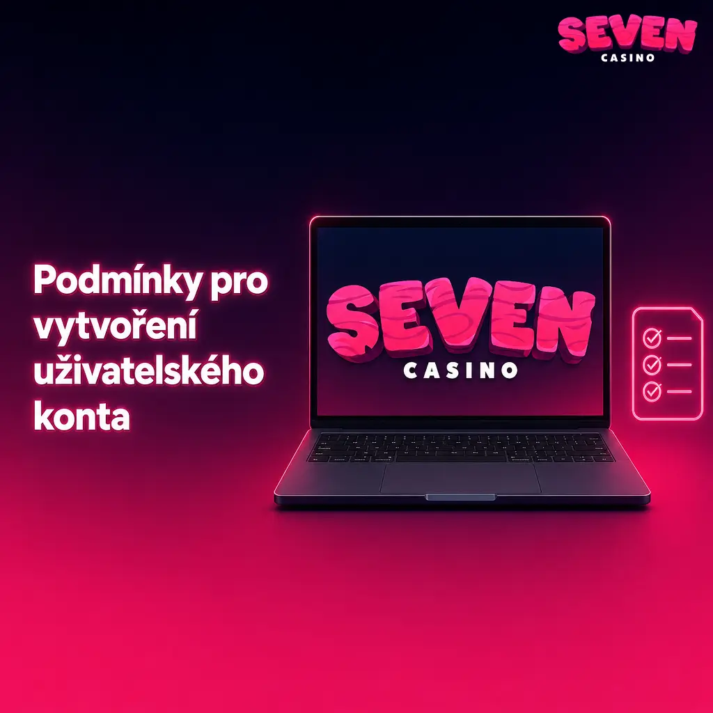 Podmínky pro vytvoření uživatelského konta, zahrnující plnoletost, unikátní profil a platné údaje.