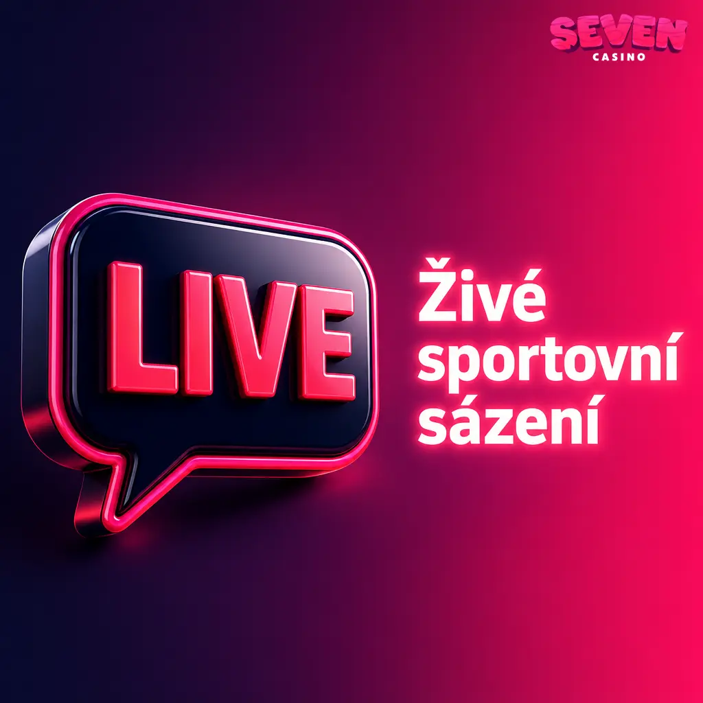 Rozhraní Seven casino bet pro živé sportovní sázení na probíhající zápasy s dynamickými kurzy.